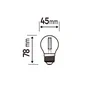 Ampoule led à filament, bleue, sphérique E27, 83lm = 9W, LEXMAN