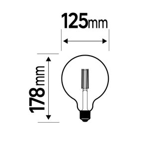Ampoule led à filament, globe 125mm, E27, 1521lm = 100W, blanc chaud, LEXMAN