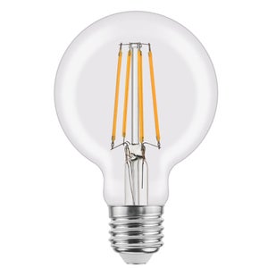 Ampoule led à filament, globe 80mm, E27, 470lm = 40W, blanc chaud, LEXMAN