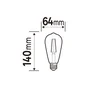 Ampoule led edison verre e27 3,4w=40w 470lm claire 2700k LEXMAN
