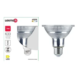 Ampoule led, réflecteur E27, 633lm = 75W, blanc neutre, LEXMAN