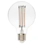 Ampoule led déco, filament carbone, globe 95mm, E27, 500lm, blanc chaud, LEXMAN