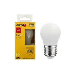 Ampoule led E27, 470lm = 40W, blanc chaud, LEXMAN