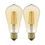 2 ampoules led décoratives, Edison, E27, 470lm = 40W, blanc très chaud, LEXMAN