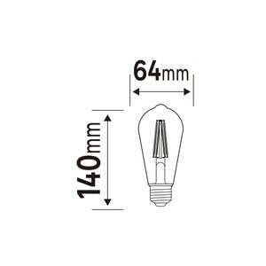 2 ampoules led décoratives, Edison, E27, 470lm = 40W, blanc très chaud, LEXMAN