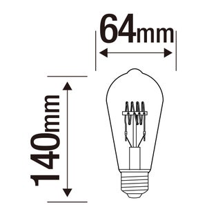 Ampoule led décorative, Edison, E27, 400lm = 35W, blanc très chaud, LEXMAN