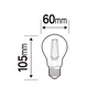 Ampoule led E27, 806lm = 60W, blanc chaud, LEXMAN