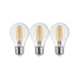 Lot de 3 ampoules led, E27, 806lm = 60W, blanc chaud, LEXMAN