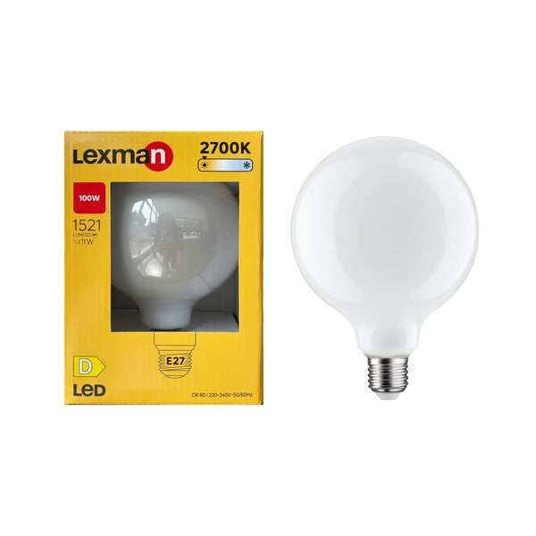 Ampoule led E27, 1521lm = 100W, blanc chaud, LEXMAN