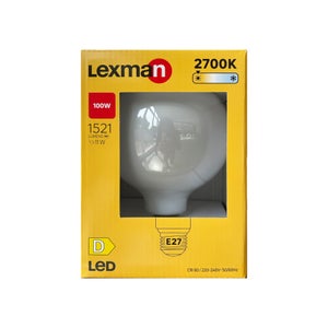 Ampoule led E27, 1521lm = 100W, blanc chaud, LEXMAN