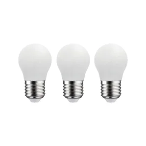 Lot de 3 ampoules led, sphérique E27, 470lm = 40W, blanc neutre, LEXMAN