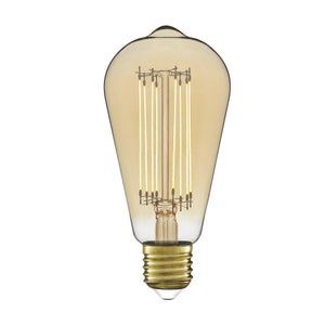 Ampoule led déco, fil carbone, Edison, E27, 500lm, blanc très chaud, LEXMAN