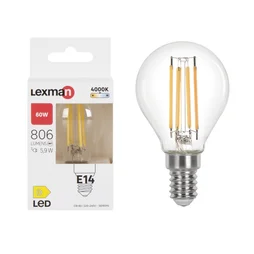 Ampoule led à filament, sphérique, E14, 806lm = 60W, blanc neutre, LEXMAN