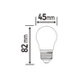 Ampoule led, sphérique, E27, 470lm = 40W, blanc chaud, LEXMAN