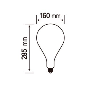 Ampoule led décorative XL, E27, 400lm = 35W, blanc très chaud, LEXMAN