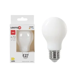 Ampoule led, E27, 470lm = 40W, blanc neutre, LEXMAN