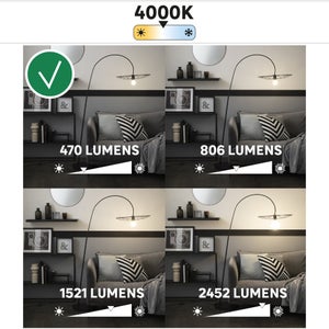 Ampoule led à filament, flamme, E14, 470lm = 40W, blanc neutre, LEXMAN