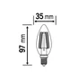 Ampoule led à filament, flamme, E14, 470lm = 40W, blanc neutre, LEXMAN