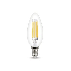 Ampoule led à filament, flamme, E14, 470lm = 40W, blanc neutre, LEXMAN