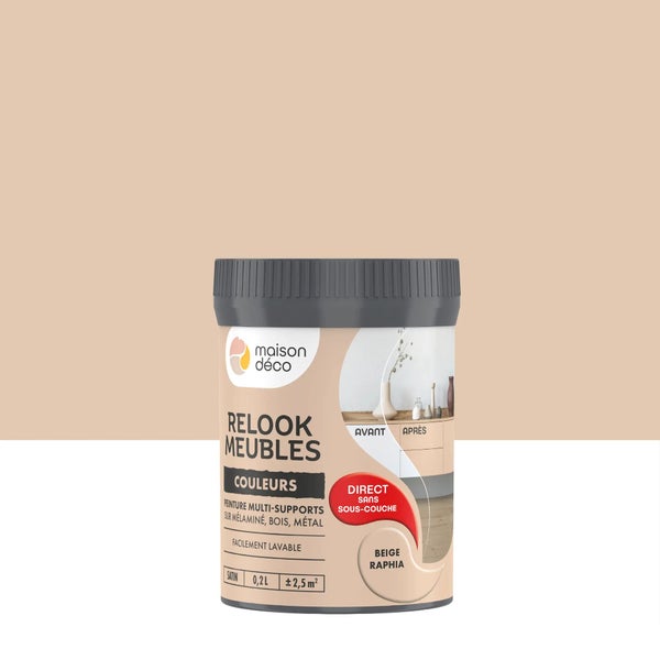 Peinture Relook meuble MAISON DECO beige raphia satine 200 ml