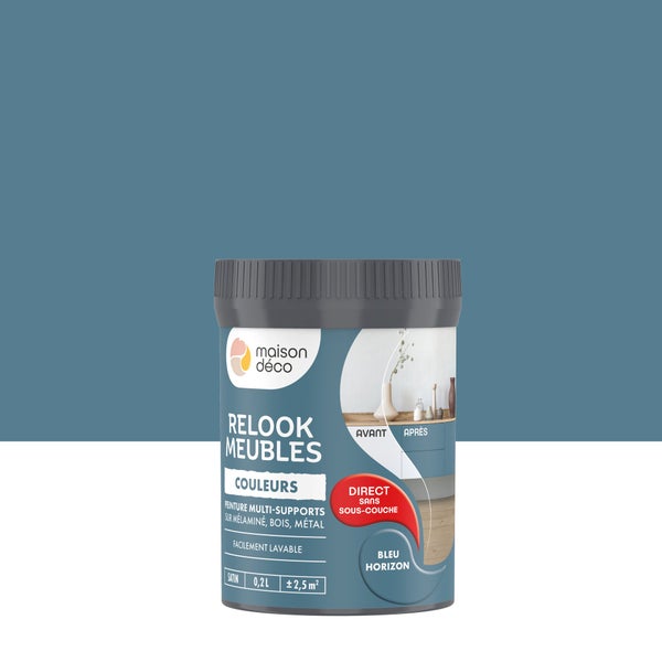 Peinture Relook meuble MAISON DECO bleu horizon satine 200 ml