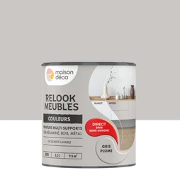 Peinture Relook meuble MAISON DECO gris plume satine 0.5 l