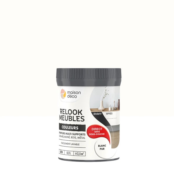 Peinture Relook meuble MAISON DECO blanc pur satine 200 ml