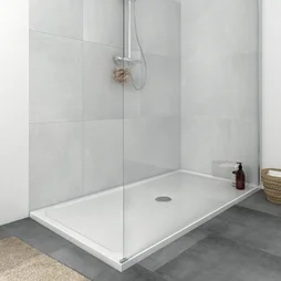 Receveur de douche, résine L.170 x l.80 cm, Easy light