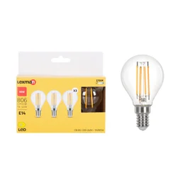 Lot de 3 ampoules led à filament  E14, 806Lm = 5.9W, LEXMAN