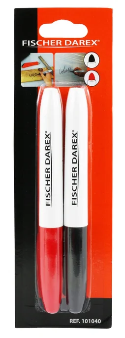 Marqueurs rouge et noir lot de 2 fischer darex