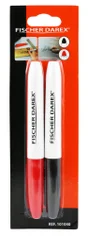 Marqueurs rouge et noir lot de 2 fischer darex