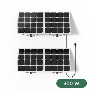 Panneau solaire - kit de démarrage, installation au mur, installation facile et branchement prise, BEEM ENERGY, 300 W