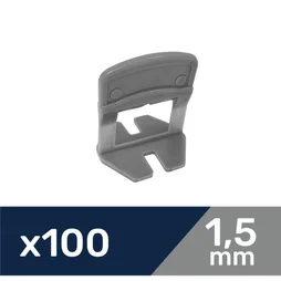 Lot de 100 croisillons à cale autonivelante, DEXTER, Ep.1.5 mm