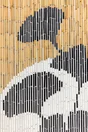 Rideau de porte en bambou, Ginkgo e 214, l.90 x H.200 cm, multicouleur