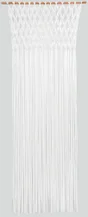 Rideau de porte décoratif en coton cocoon, MOREL, l.90 x H.200 cm blanc