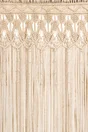 Rideau de porte décoratif en coton bohème, MOREL, l.90 x H.200 cm beige
