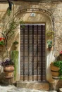Rideau de porte décoratif en plastique valmaris, MOREL, l.90 x H.200 cm blanc et gris