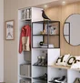 Structure metal + etageres bois SPACEO Evo'm Metal Frame H.64 X L.60 X P.38 cm