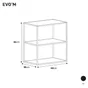 Structure metal + etageres bois SPACEO Evo'm Metal Frame H.64 X L.60 X P.38 cm