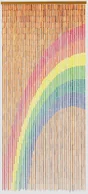 Rideau de porte décoratif rainbow en bambou samana, MOREL, l.90 x H.200 cm multicouleur