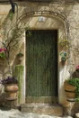 Rideau de porte décoratif en papier polyester samana, MOREL, l.90 x H.200 cm vert