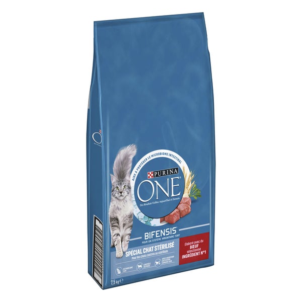 Croquette chat sterilise purina one boeuf 7,5kg