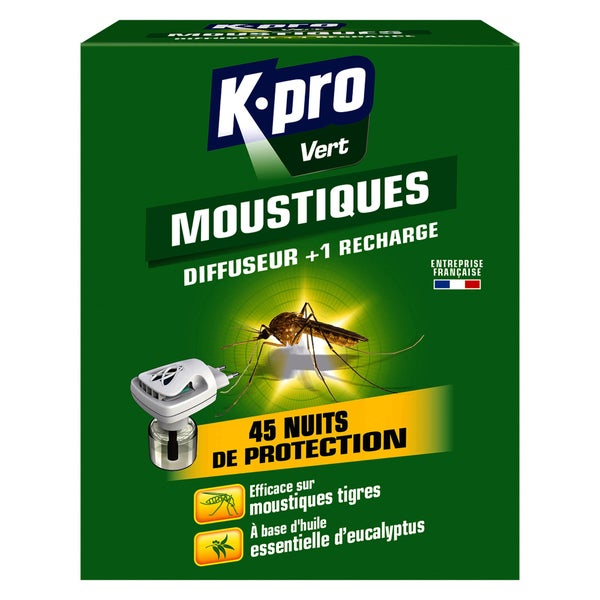 Diffuseur et recharge anti-moustiques liquide,  K.PRO