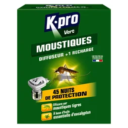 Diffuseur et recharge anti-moustiques liquide,  K.PRO