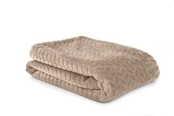 Plaid Chevron, taupe l.130 x L.170 cm