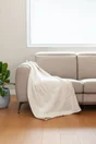 Plaid Paillettes ecru l. 130 x L. 170 cm