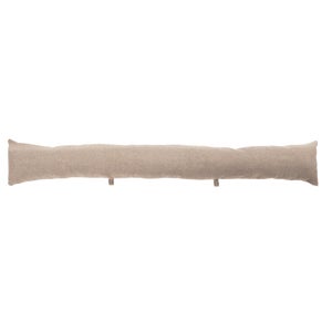 Coussin bas de porte Chambray, taupe l.12 x H.12 cm