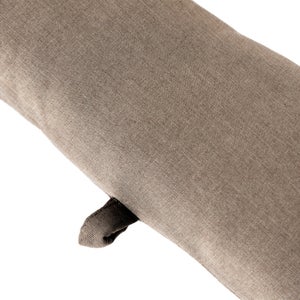 Coussin bas de porte Chambray, taupe l.12 x H.12 cm