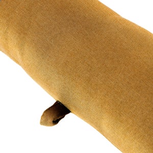 Coussin bas de porte Chambray, curry l.12 x H.12 cm