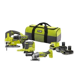 Pack de 4 outils sans fil RYOBI Rck184b-252s, 18 V 5 Ah, 2 batteries